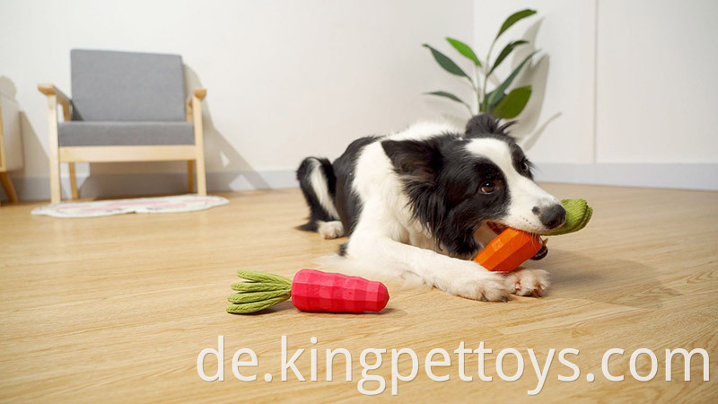 Rubber Carrot Durable Pet Plastic Toy Carrot